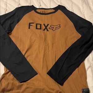 NWOT Fox Men's Black and Tan Long Sleeve Tee size M